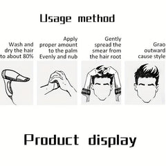 Men's Hair Clay Wax Spray Clear Matte Long Lasting Styling Gel