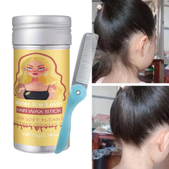 Non Greasy Hair Wax Stick with Comb, Portable Hair Pomade Stick