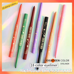 18 Color Eyeliner Glue Pen Smudge Proof Sweat Proof Long Lasting