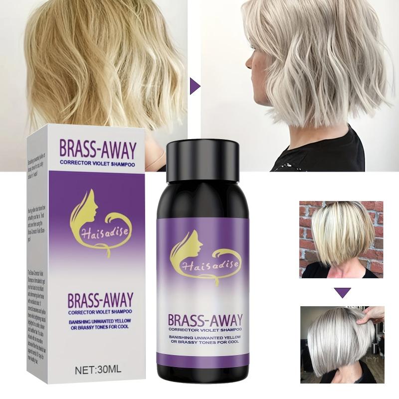 30ml Brass Away Violet Shampoo Enhance Tones Brighten Gray Hair
