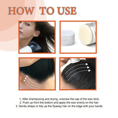 Hair Wax Stick Set for Flyaways Non Greasy Styling Hair Pomade Stick