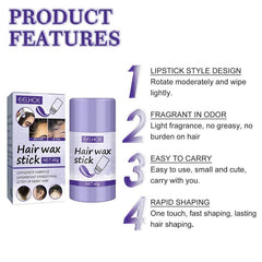 Long Lasting Hair Wax Stick Non Greasy Portable Hair Finish Cr