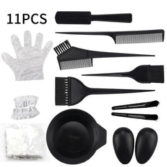 11pcs Hair Dye Coloring Kit Salon Home Use