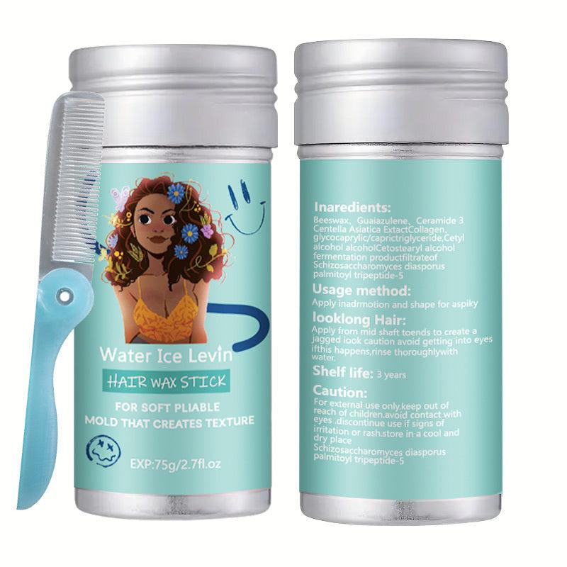 Hair Wax Stick Hair Care Anti Restlessness Hair Styling Wax Comb Set