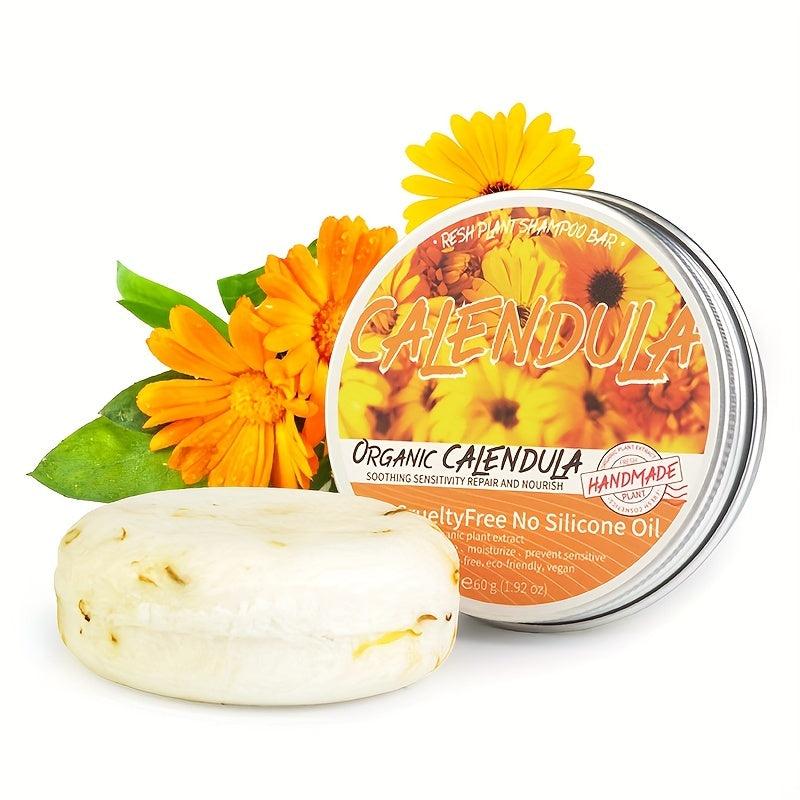 Honey Calendula Rose Shampoo Bar - Softens Hair Care