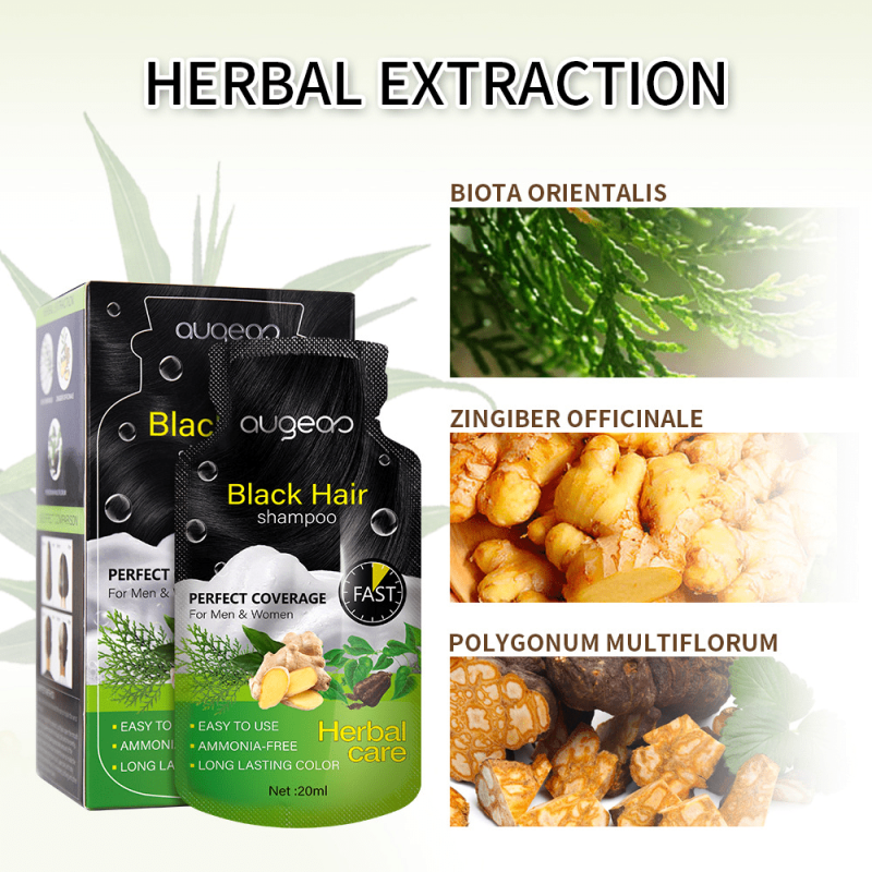 Herbal Long-Lasting Hair Dye Shampoo Cream