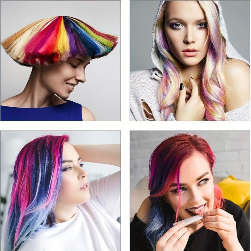 10 Colors Washable Hair Chalk Comb for Girls - Bright Temporary Hair Dye
