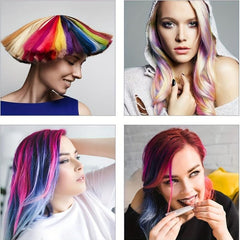 10 Colors Washable Hair Chalk Comb for Girls - Bright Temporary Hair Dye