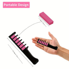 Washable Hair Chalk Comb 6 & 10 Colors Temporary Hair Dye Pens