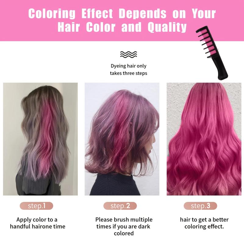 Washable Hair Chalk Comb 6 & 10 Colors Temporary Hair Dye Pens