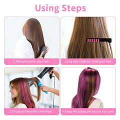 Washable Hair Chalk Comb 6 & 10 Colors Temporary Hair Dye Pens