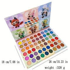 Pearly Bright Matte Eyeshadow Palette with Anime Panda Packing