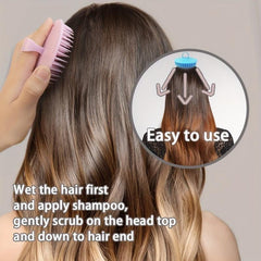 6pcs Hair Scalp Massager Shampoo Brush Soft Tooth Shower Brush
