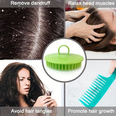 6pcs Hair Scalp Massager Shampoo Brush Soft Tooth Shower Brush