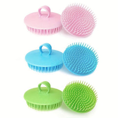 6pcs Hair Scalp Massager Shampoo Brush Soft Tooth Shower Brush