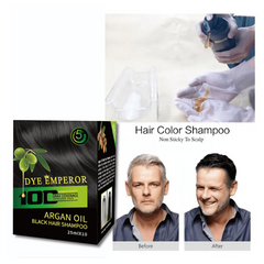 10 Pack Argan Hair Shampoo Natural Plant Blackening Hair Dye Cream