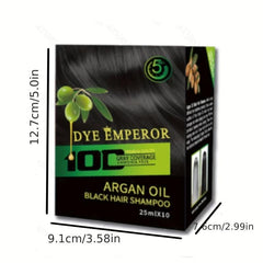 10 Pack Argan Hair Shampoo Natural Plant Blackening Hair Dye Cream
