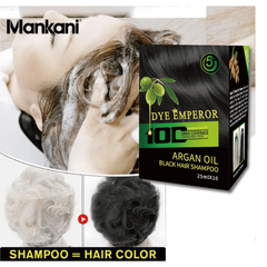10 Pack Argan Hair Shampoo Natural Plant Blackening Hair Dye Cream