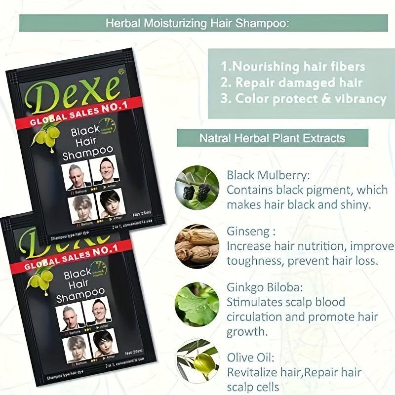 25ml Hair Shampoo Natural Plant Hair Dye Cream for Gray Hair Coverage