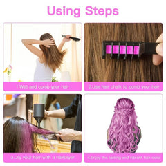 Temporary Hair Chalk Kit Y2K Washable Hair Dye Perfect Gift