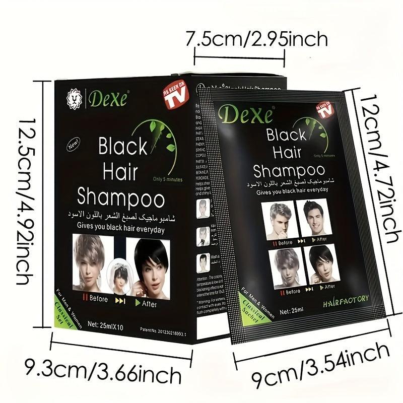 10pcs Natural Hair Dye Shampoo For Gray Hair Herbal Ingredients Semi Permanent