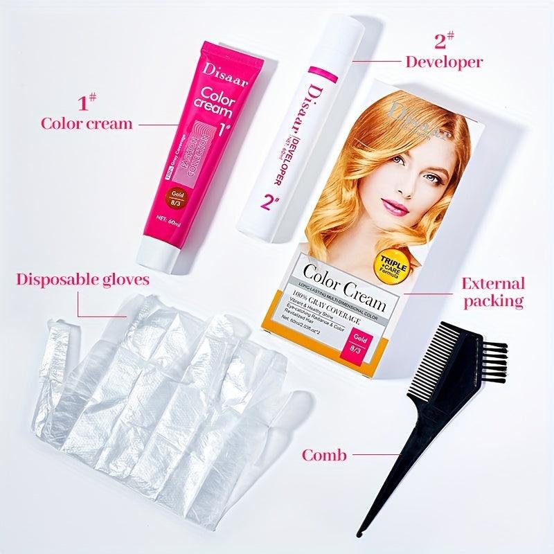 Long Lasting Hair Cream Hair Dye for Salon & Home Use
