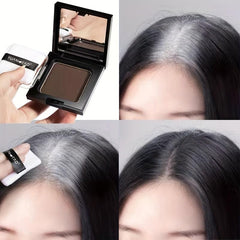 2pcs Temp Hair Shadow Fiber, Cover Gray Instantly, One Time Dye Powder Set