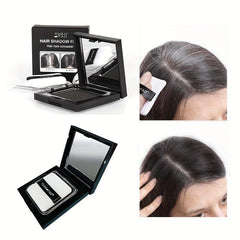 2pcs Temp Hair Shadow Fiber, Cover Gray Instantly, One Time Dye Powder Set