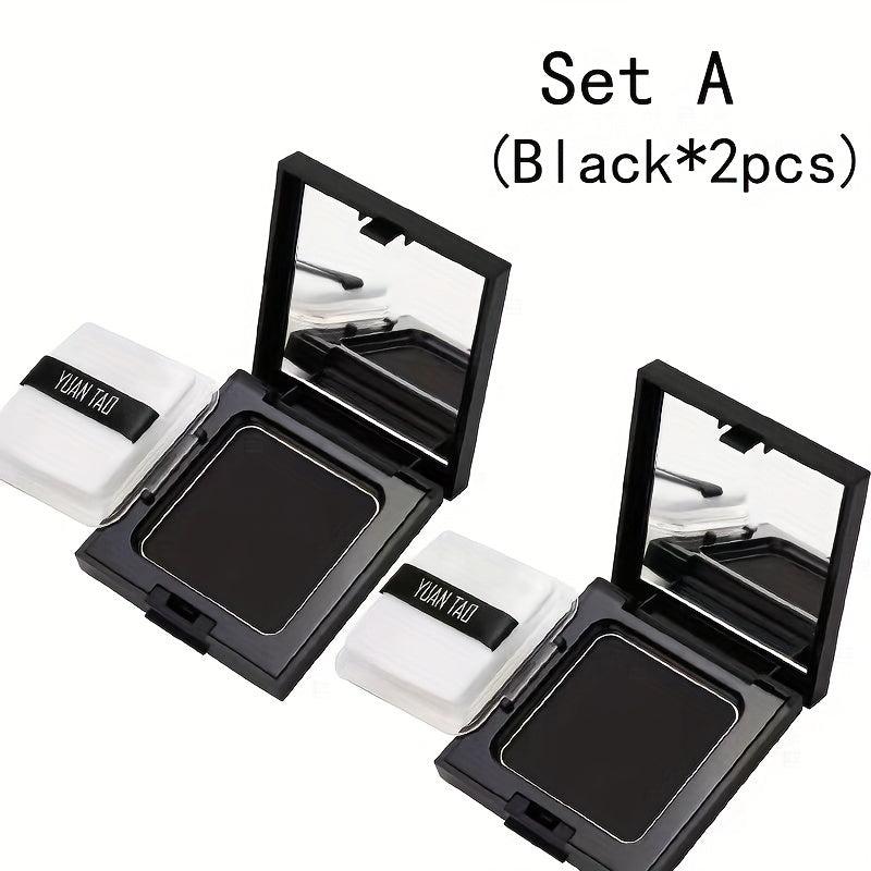 2pcs Temp Hair Shadow Fiber, Cover Gray Instantly, One Time Dye Powder Set