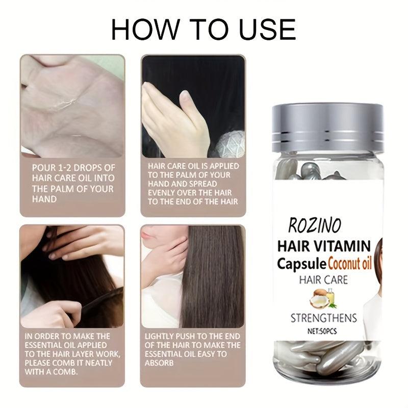 Coconut Capsules Hair Care - 50pcs Box - Repair Split Ends