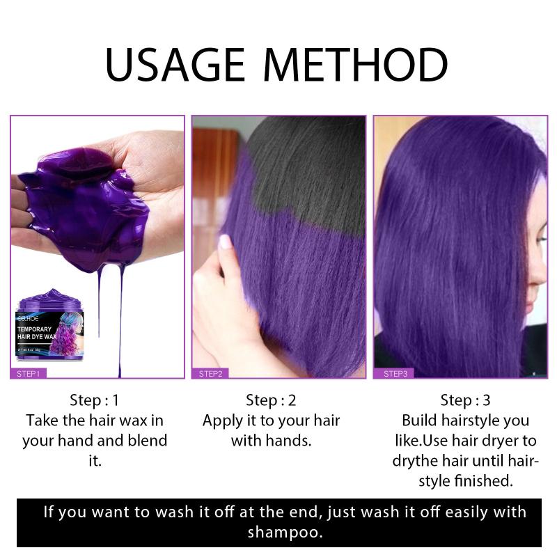 4-Pack Temporary Hair Dye Wax Set for Cosplay Parties
