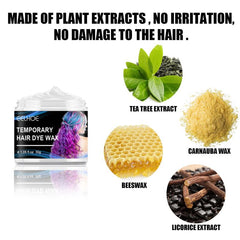 4-Pack Temporary Hair Dye Wax Set for Cosplay Parties