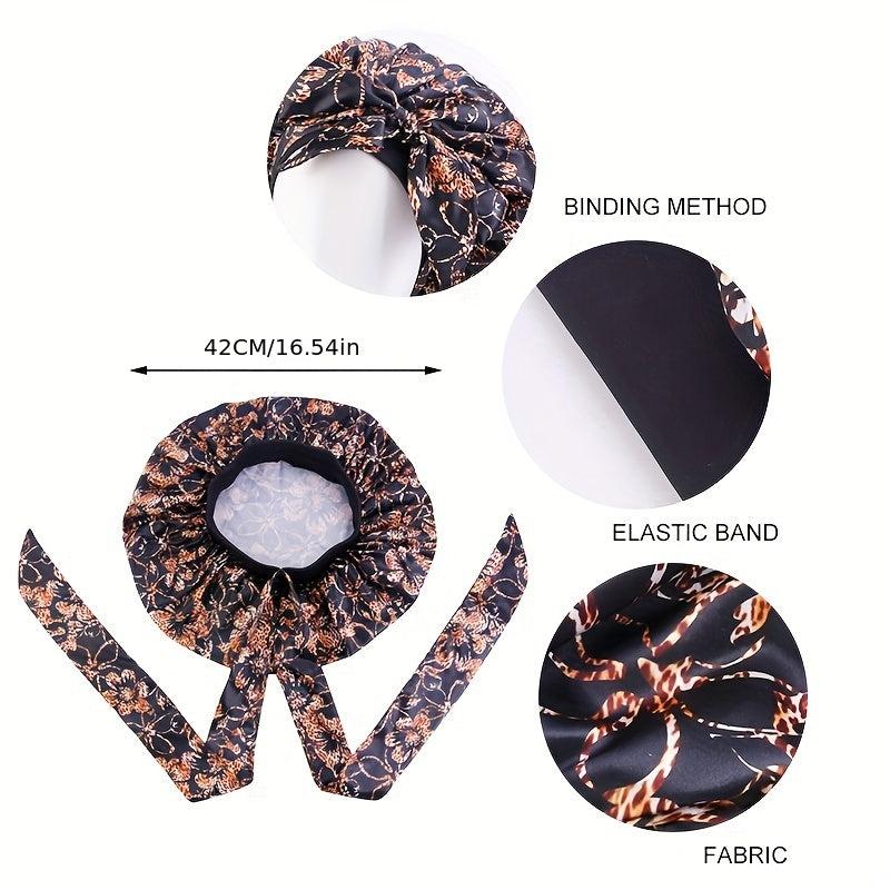Satin Bonnet Night Cap Elastic Turban Headwear