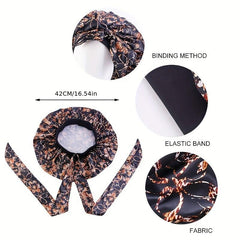 Satin Bonnet Night Cap Elastic Turban Headwear