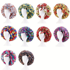 Satin Bonnet Night Cap Elastic Turban Headwear