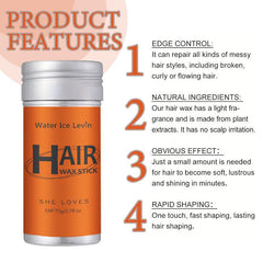 Hair Wax Stick Long Lasting Styling Wax Stick For Fly Away & Edge Frizz Hair