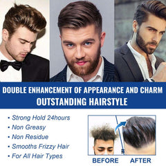 Jojoba Men's Hair Wax Stick for Broken Hair, Long Lasting Fluffy Style