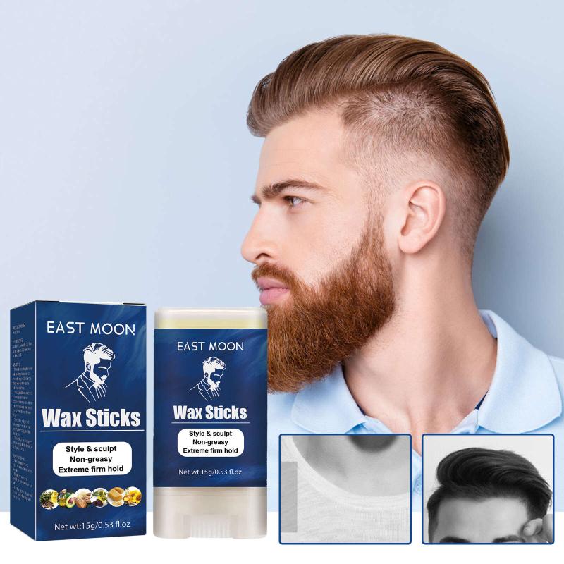 Jojoba Men's Hair Wax Stick for Broken Hair, Long Lasting Fluffy Style
