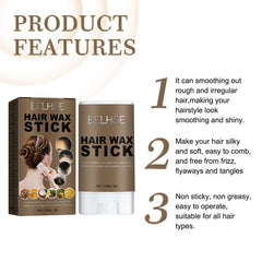 Hair Wax Stick For Hairstyles Long-lasting Hold Smoothing Frizz Flyaways