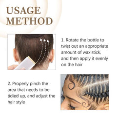 Hair Wax Stick For Hairstyles Long-lasting Hold Smoothing Frizz Flyaways