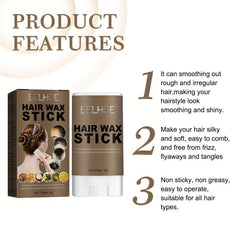 Strong Hold Hair Wax Stick for Frizz Styling Non Greasy Pomade