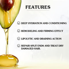 Avocado Shea Hair Mask Deep Conditioning Dry Damaged Hair Moisturizer