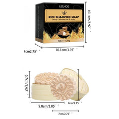 Rice Shampoo Soap - Moisturizes, Cleanses, Repairs, Strengthens