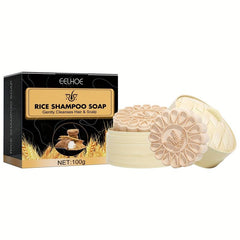 Rice Shampoo Soap - Moisturizes, Cleanses, Repairs, Strengthens