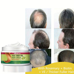 Tea Tree Hair Cream for Dense Hair - Repair Split Ends - Softens & Moisturiz