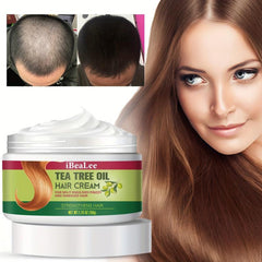 Tea Tree Hair Cream for Dense Hair - Repair Split Ends - Softens & Moisturiz