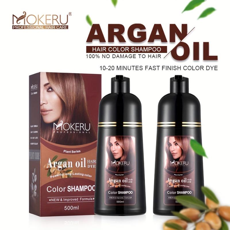 Argan Hair Dye Shampoo Long Lasting 3 In 1 Hair Dye Shampoo