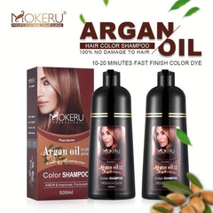 Argan Hair Dye Shampoo Long Lasting 3 In 1 Hair Dye Shampoo