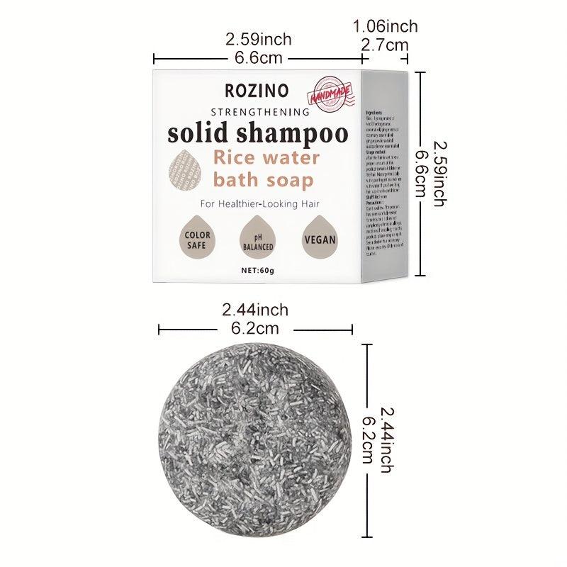 Rice Water Bath Soap Shampoo Cake Silicone Control Refreshing Hair