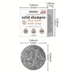 Rice Water Bath Soap Shampoo Cake Silicone Control Refreshing Hair